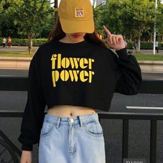 Áo tay dài croptop form rộng cá tính hot hot