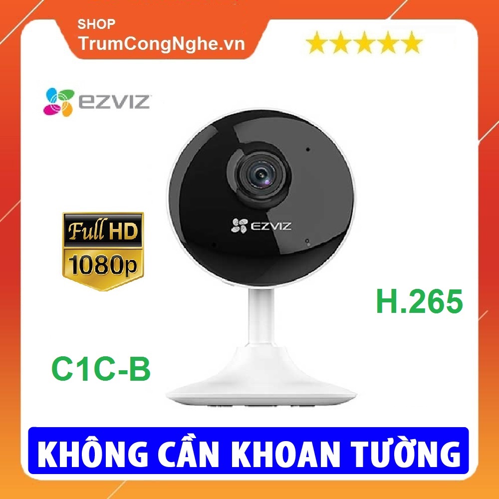 CAMERA WIFI 2.0MP 1080P EZVIZ C1C-B chuẩn H265 Rất Nét , Thiết Kế Mini Sang Trọng