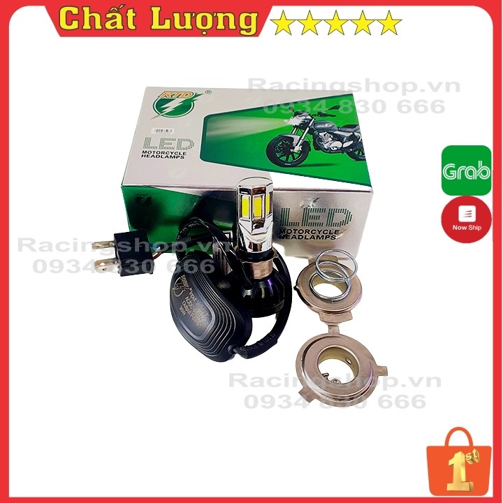 Đèn Pha Led Xe Máy LEDVNRACING Đèn Pha Trợ Sáng RTD 🌞  Siêu Sáng 🌞 Quạt tản nhiệt gắn cho xe ga xe số ( GIÁ 1 BÓNG )