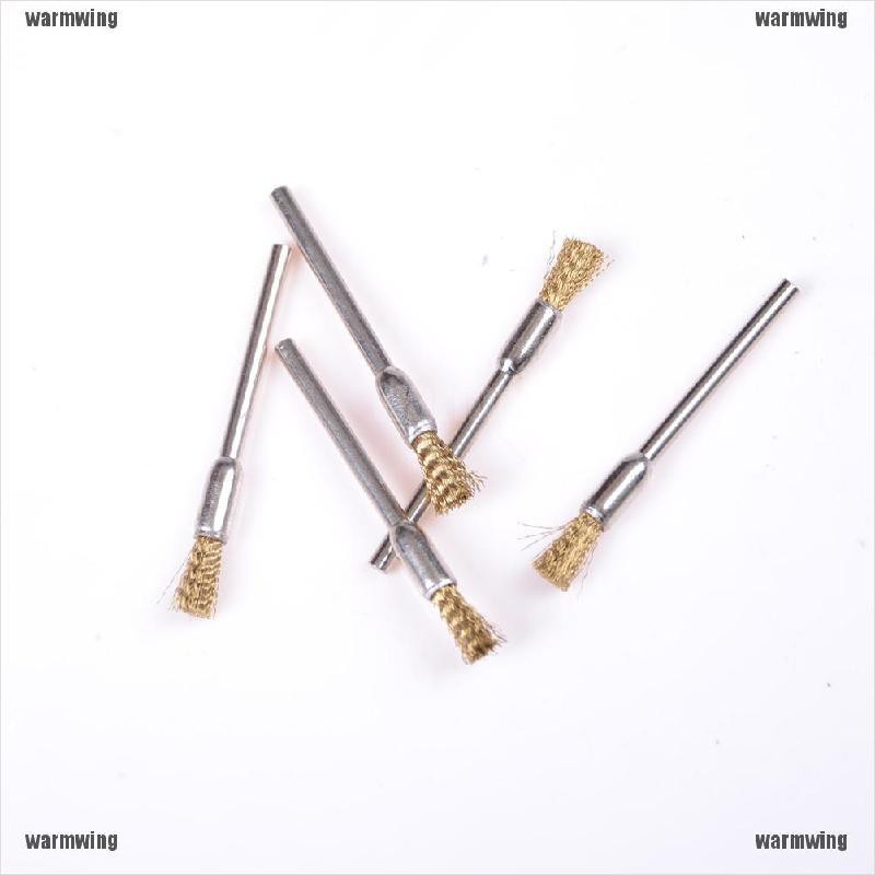 [WMW] Set 5 Chổi Sợi Đồng 3mm * 5mm Vệ Sinh Đánh Bóng Xe Hơi