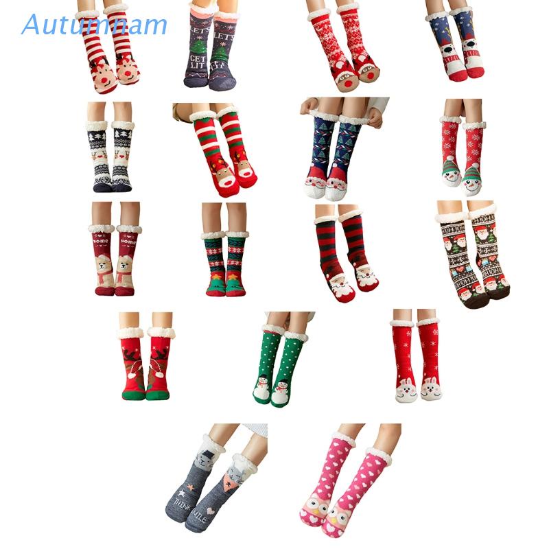 Vớ lông cừu nhân tạo dày giữ ấm họa tiết hoạt hình dễ thương cho nữ