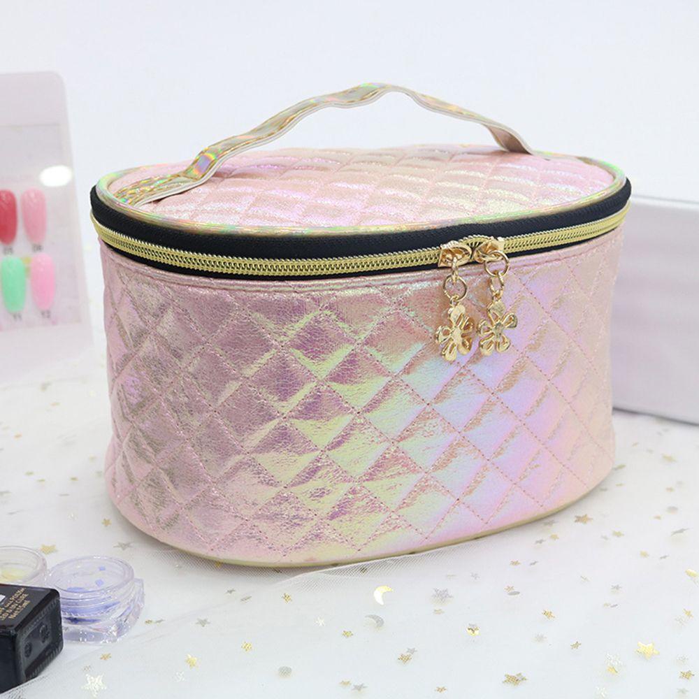 Túi Đựng Mỹ Phẩm Da PU Chống Thấm Nước Màu Laser Thời Trang