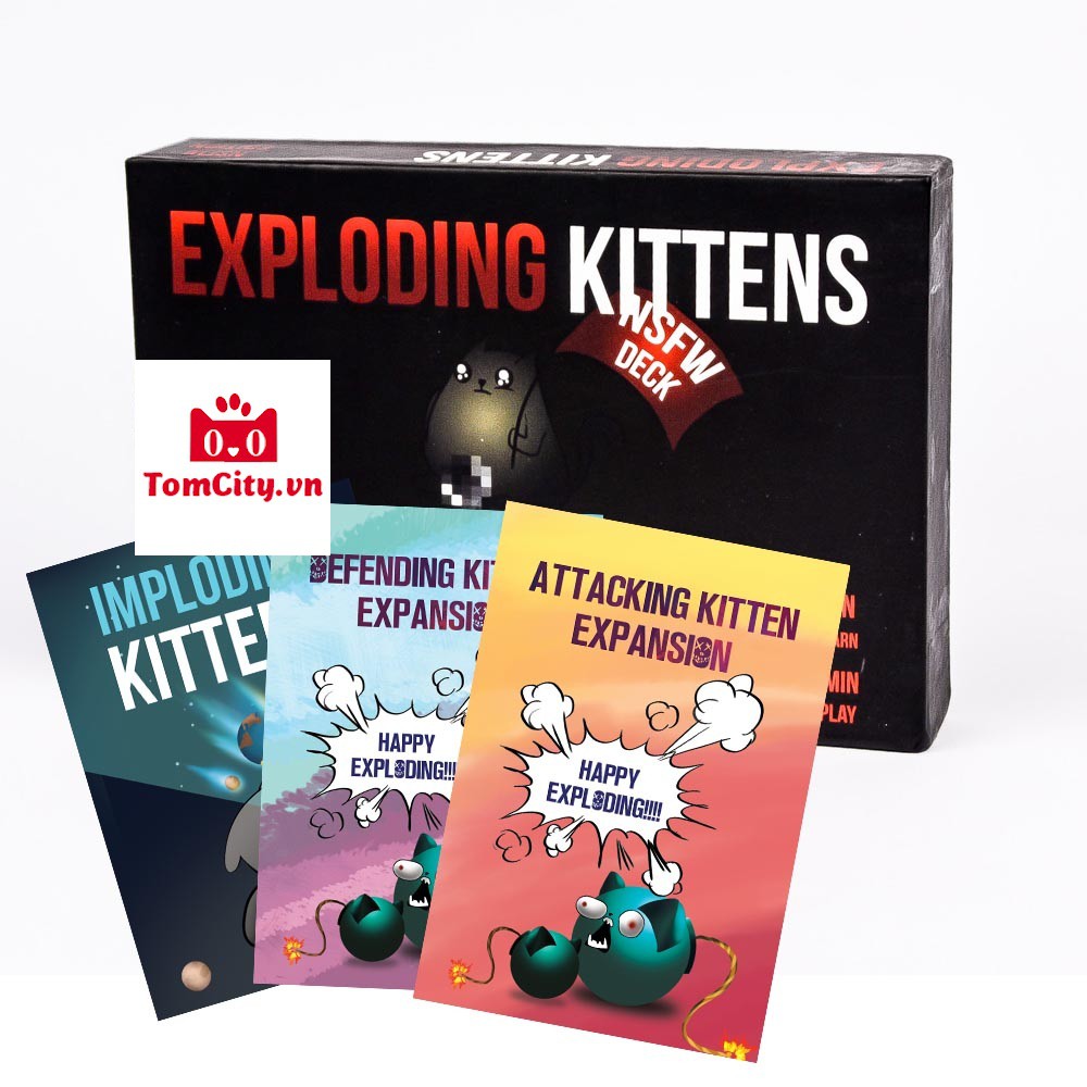 Combo Exploding Kittens Mèo nổ 18+ và 3 Bản mở rộng