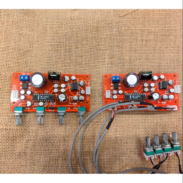 Mạch tiền khuyếch đại preamp chay chip Lm1036 xịn