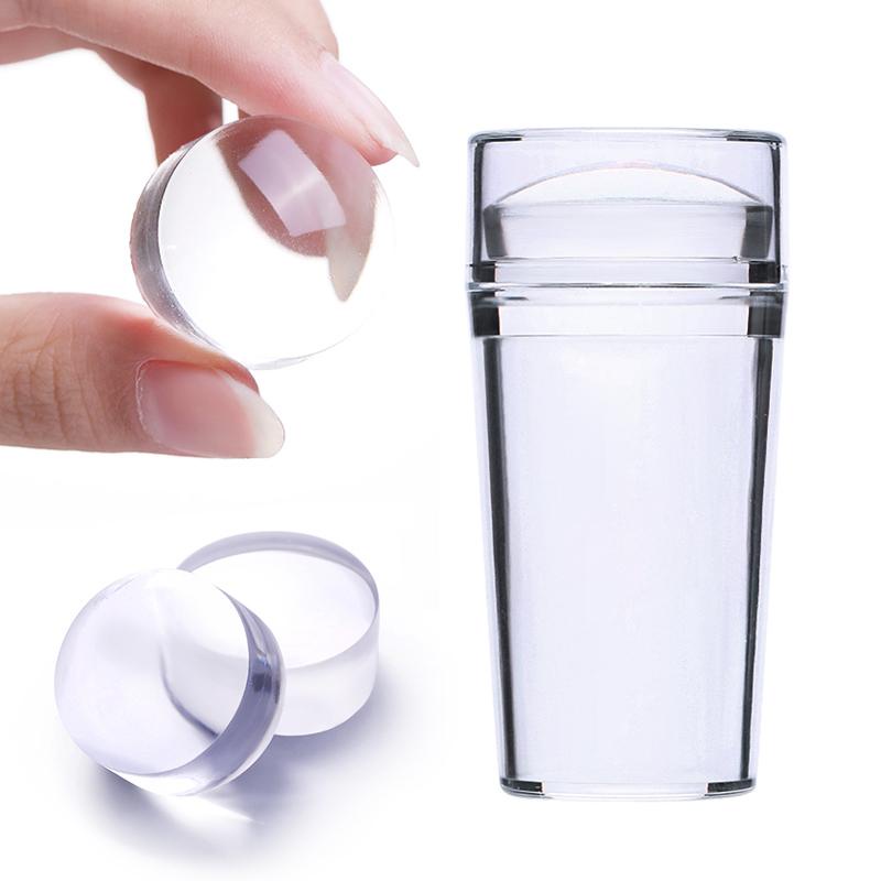Dụng cụ in hình móng tay BORN PRETTY bằng silicone trong suốt kèm nắp trong suốt