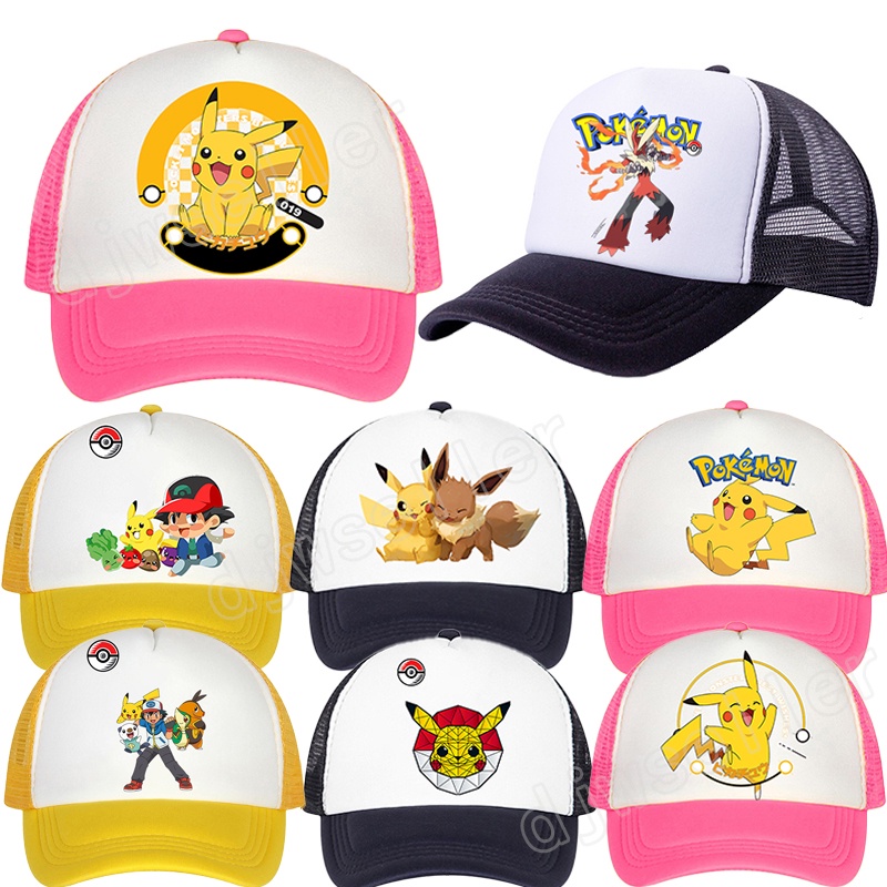 Mũ Lưỡi Trai Phối Lưới Thoáng Khí In Hình Pokemon Dễ Thương Cho Bé