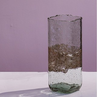 Bình Hoa Thủy Tinh Bọt Thổi Tay CUP & VASE Cao Cấp Dáng Trụ Vuông G044