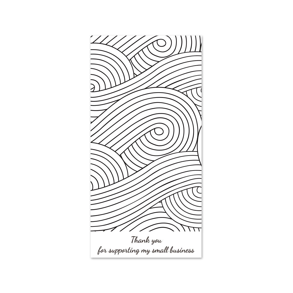 Tem niêm phong, nhãn dán thank you, tem cảm ơn thiết kế kiểu vintage nhiều màu