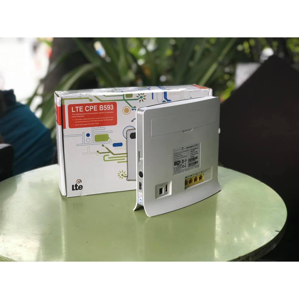 { Rẻ Vô Địch } Phát wifi 4G B593 hàng mới tặng kèm 2 anten trắng