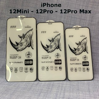 Kính cường lực full màn 10D Tê Giác cho iPhone 12 mini - iPhone 12 Pro - iPhone 12 Pro Max