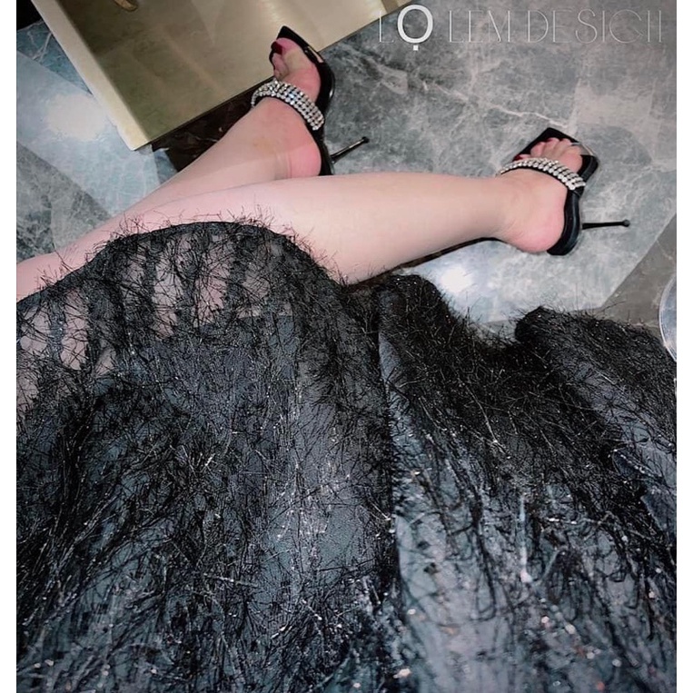 Đầm suông tua rua 2 dây xích restock