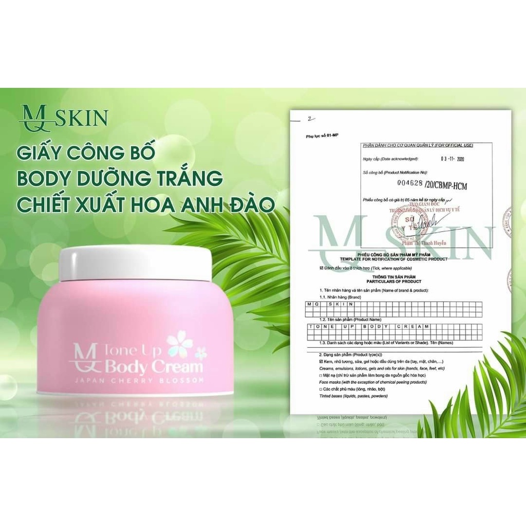 Kem body hoa anh đào MQ Skin - Body hoa anh đào MQSkin