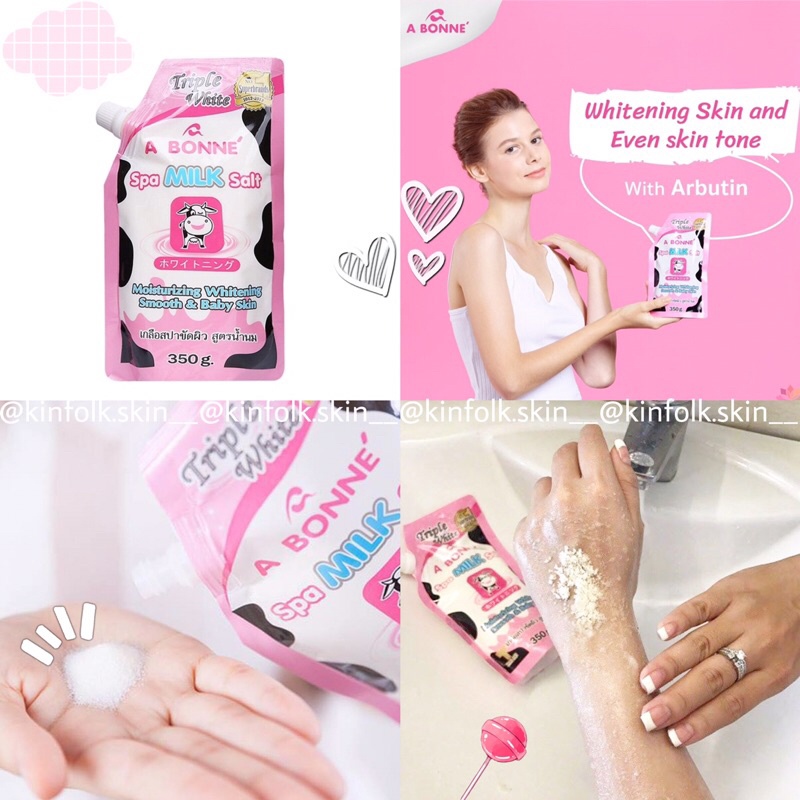 [HÀNG CHUẨN THÁI] Muối tắm sữa bò tẩy tế bào chết A Bonne Spa Milk Salt 350g