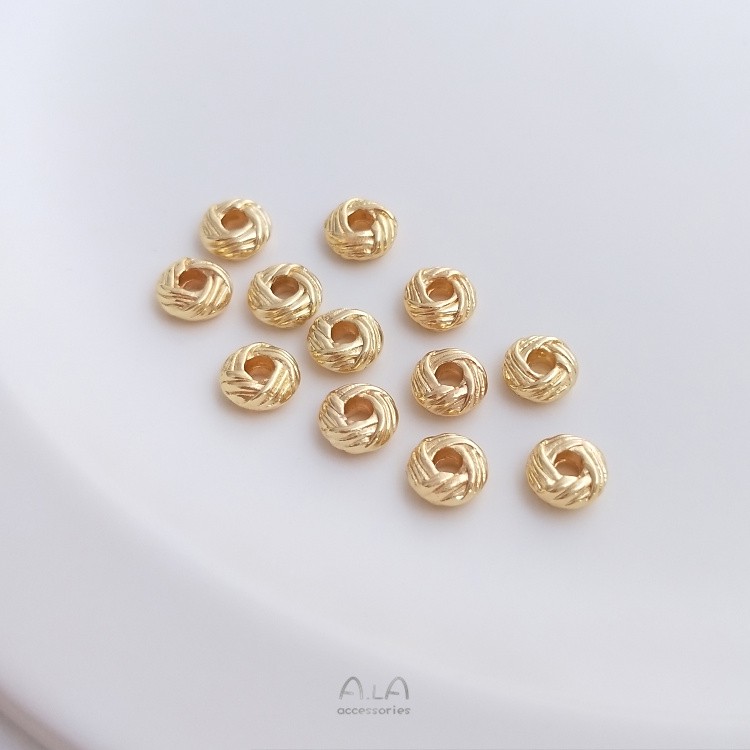 Cuộn Dây Câu Cá Mạ Vàng 14k Kích Thước 3x6mm