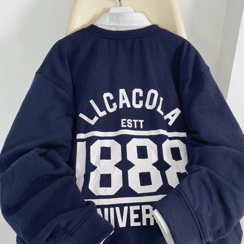 [ sẵn] Áo Sweater Nỉ Form Rộng 1888 Xanh ulzzang unisex | BigBuy360 - bigbuy360.vn