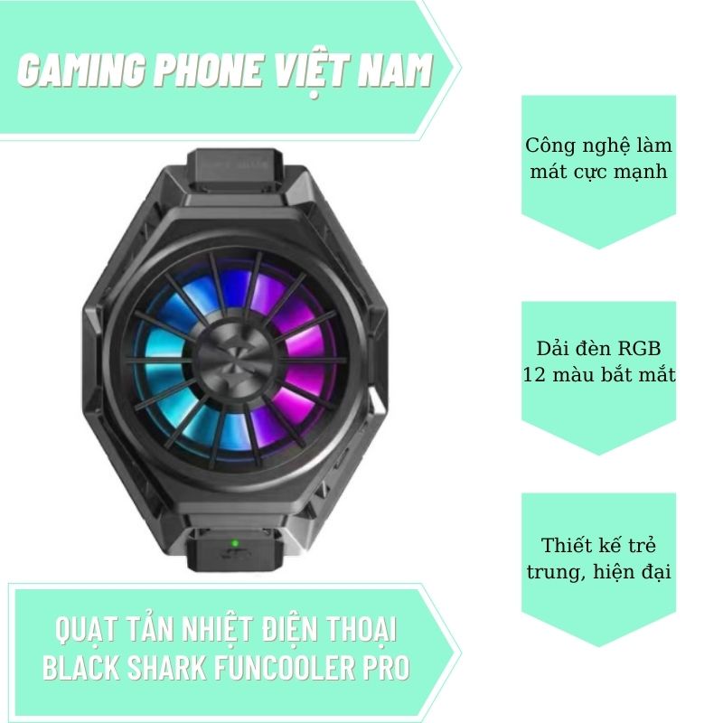 [Mã ELHA22 giảm 6% đơn 300K] [Hàng Chính Hãng] QUẠT TẢN NHIỆT ĐIỆN THOẠI XIAOMI BLACK SHARK 3 FUNCOOLER PRO