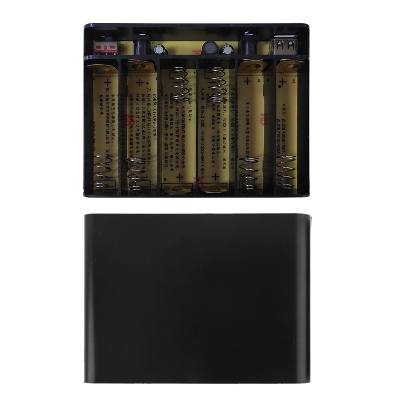 Vỏ Pin Sạc Dự Phòng DIY 6 Pin 18650 Đầu Ra Usb Dc 12v Cho Điện Thoại / Máy Ảnh / Đèn Led