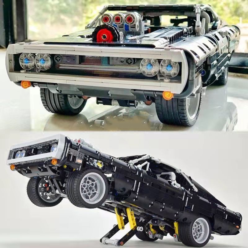 Đồ Chơi Lắp Ráp Động Cơ Xe Hơi Dodge Charger MOC Fast and The Furious V8 Kids education toys