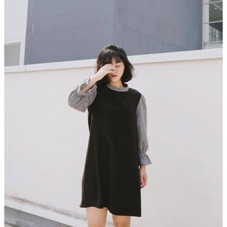 ĐẦM SUÔNG PHỐI TAY CARO D880