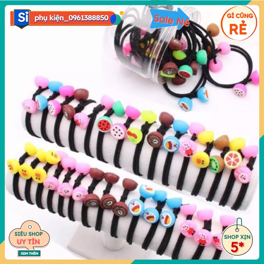 Dây buộc tóc hình hoa quả doremon