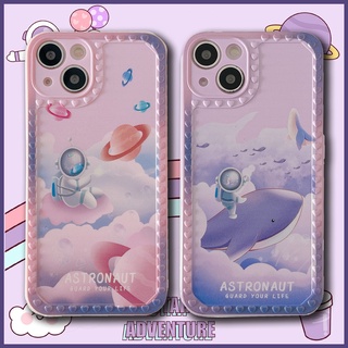 Ốp Điện Thoại Silicon Mềm Họa Tiết Phi Hành Gia Cá Mập Cho iphone 7 8 plus 11 12 13 pro xr xs max silicone