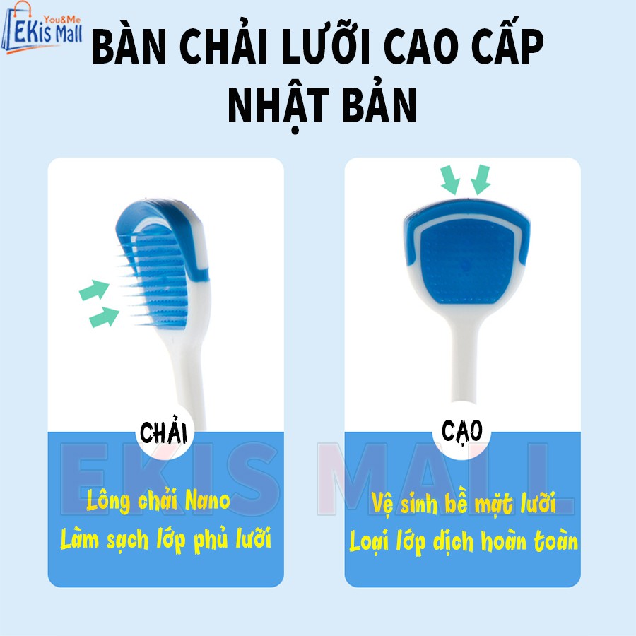 Bàn chải cạo lưỡi Nano Formula Dụng cụ vệ sinh lưỡi Cao cấp