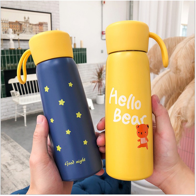 Bình nắp gỗ họa tiết dễ thương, xinh xắn