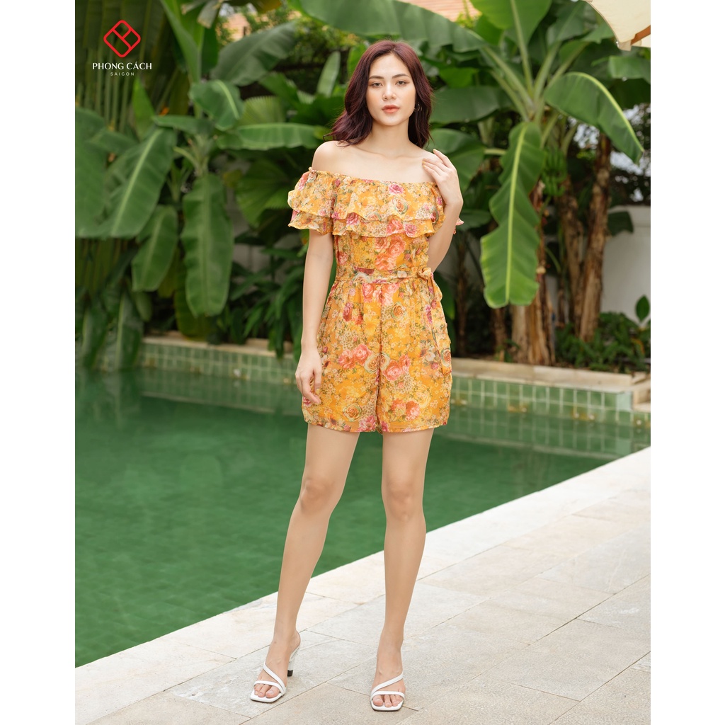 Jumpsuit short thiết kế họa tiết SJ1161 Phong Cách SAIGON