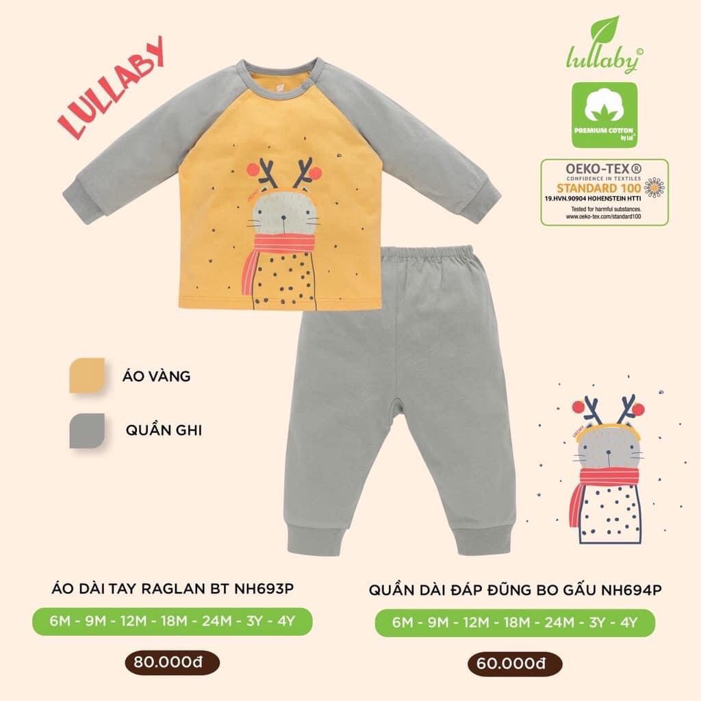 Bộ raglan dài tay Lullaby sale sốc