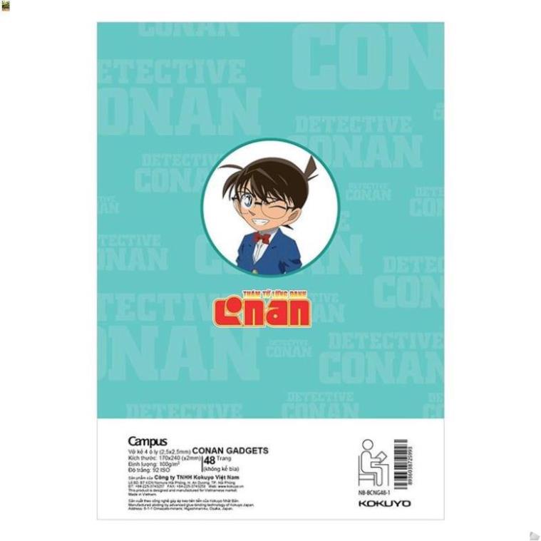 [Lốc 10 cuốn] Vở Học Sinh B5 - 4 Ô Ly 48 Trang ĐL 100g/m2 - Campus Conan Gadgets ...