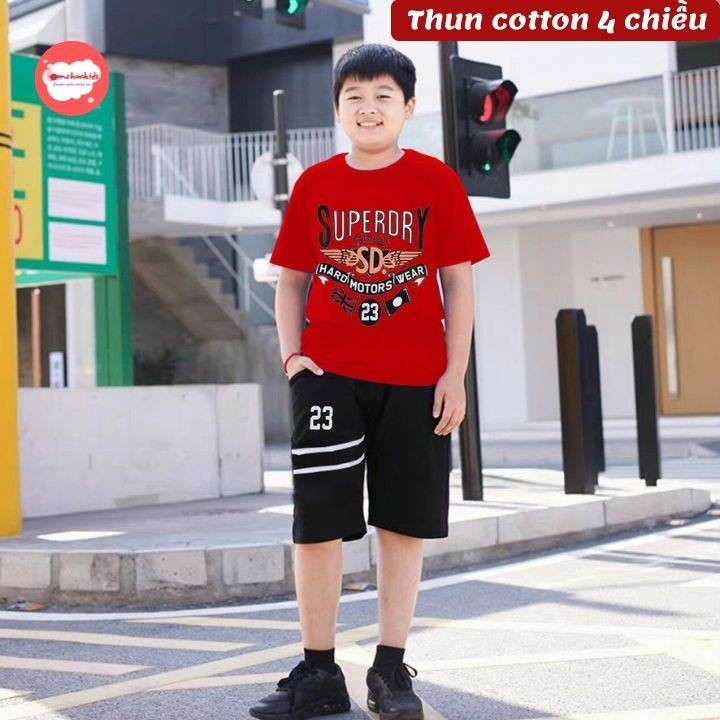 Quần áo trẻ em béo phì bé trai từ 22-58kg - chất thun cotton 4 chiều - Tomchuakids.