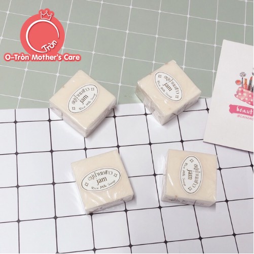 (Ảnh thật - Hàng chính hãng) Xà phòng Cám gạo thiên nhiên trắng da Thái Lan Jam Rice Milk Soap 65gr
