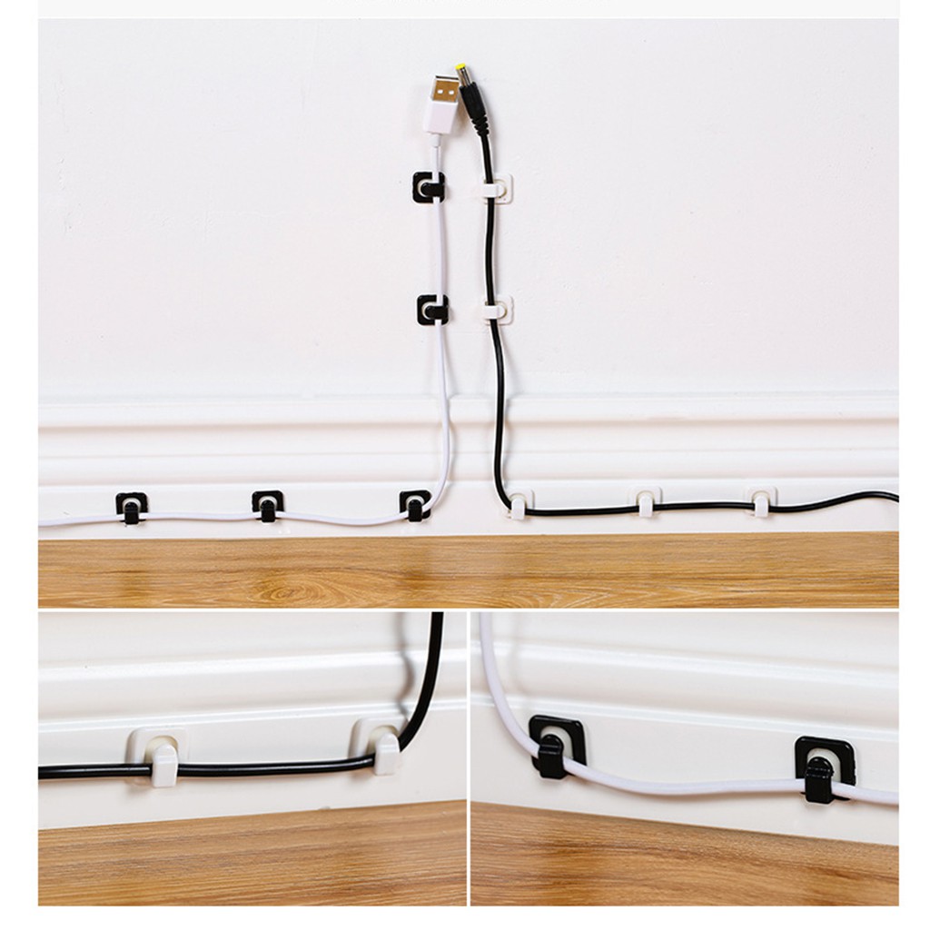 Set 18 miếng dán cố định dây cáp cho xe hơi