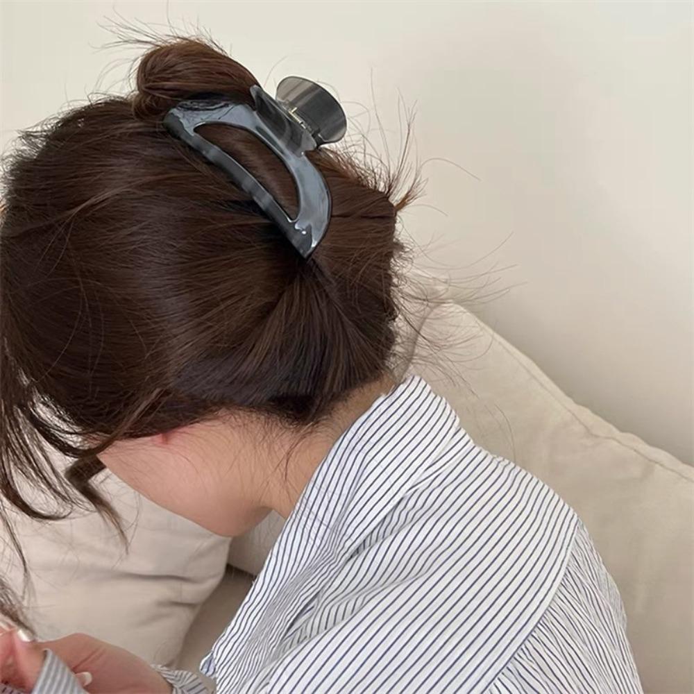 QQMALL Kẹp Tóc Cá Mập Cỡ Lớn Phong Cách Retro Sang Trọng Ngọt Ngào Cho Nữ