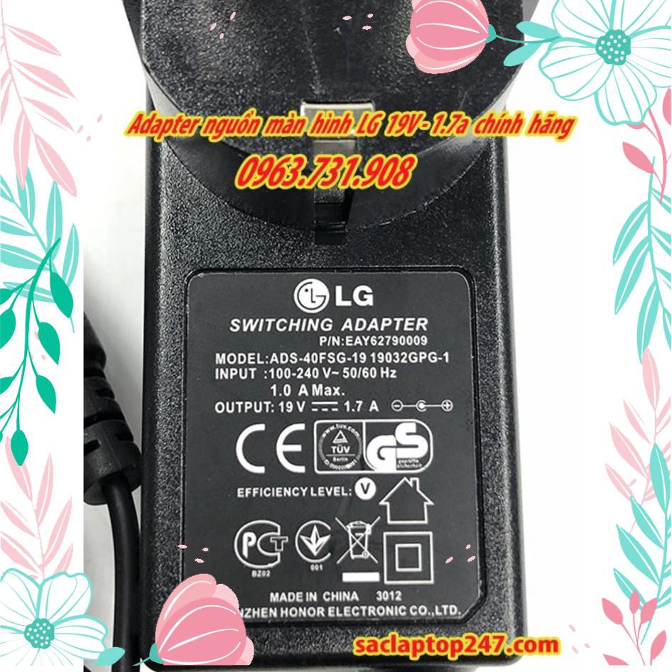 BÁN Adapter nguồn mành hình LG 19V 1.7A chính hãng 