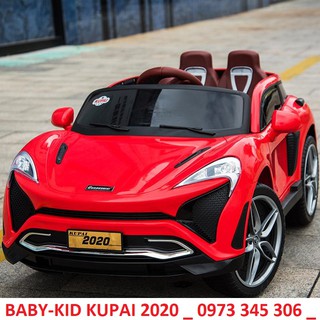 Xe ô tô điện trẻ em cao cấp KUPAI KP 2020 (4 Động Cơ Lớn, Ắc Quy 12V7A) - Đỏ + Cam + Trắng