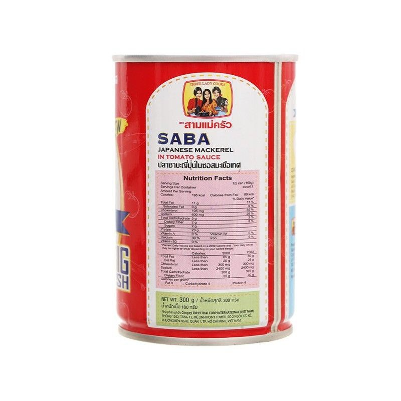 Cá Nục Saba nhật sốt cà 3 cô gái 300gr