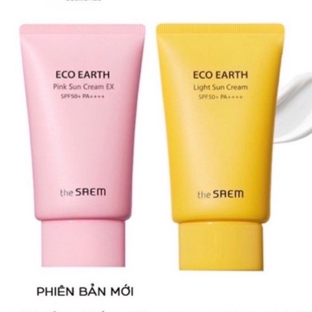 Kem Chống Nắng FREESHIP Kem chống nắng The Saem Eco Earth Power Pink 50ml