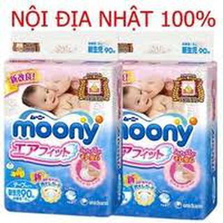 Tã bỉm Moony NỘI ĐỊA NHẬT dán quần NB90/S84/M64/L54