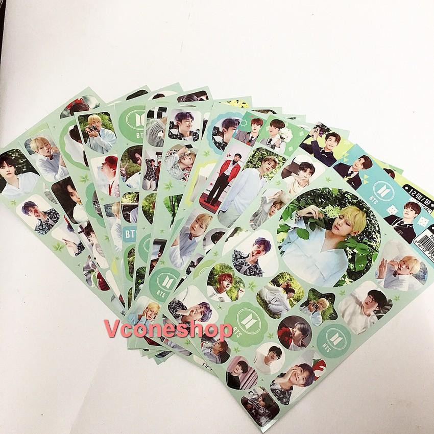 (Lẻ tấm) Ảnh dán Sticker EXO in hình idols quà tặng trang trí dễ thương