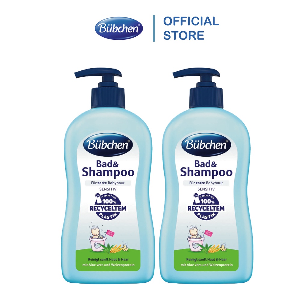 Combo 2 sản phẩm sữa tắm gội cho trẻ sơ sinh Bubchen Bad & Shampoo 400ml