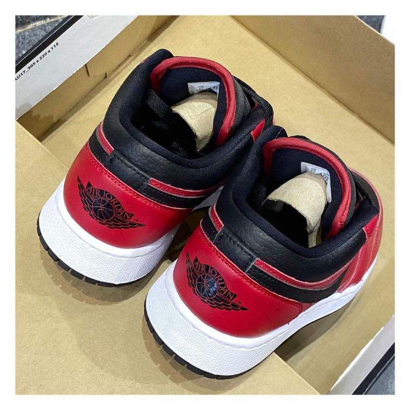 CHÍNH HÃNG Giày Jordan 1 Low Gym Red Black