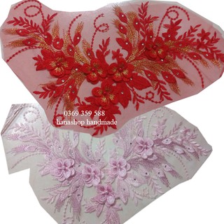 Hoa Thêu 3d Trang Trí Áo Dài, Váy (Nhiều Màu)