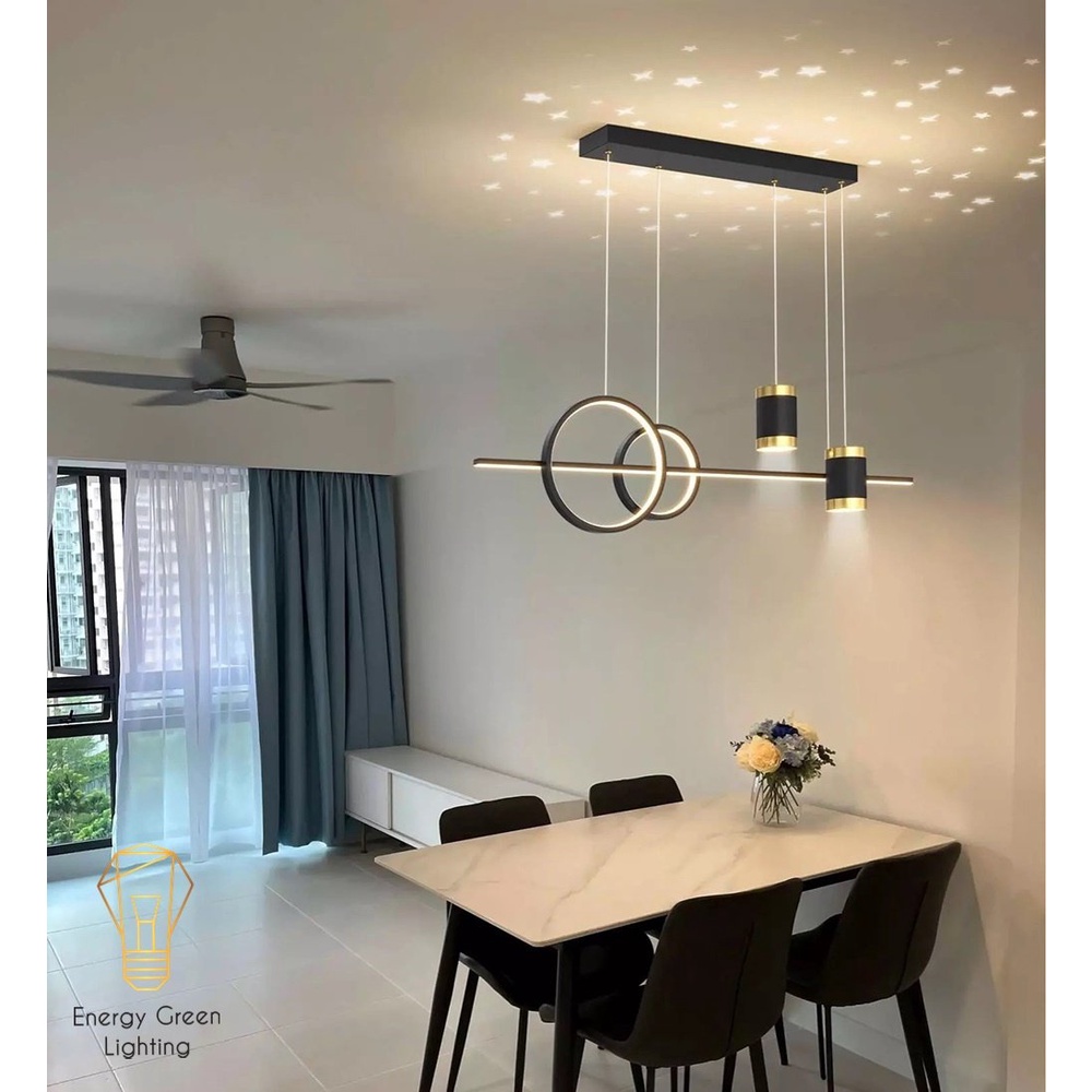 Đèn Thả 4 Bóng Energy Green Lighting DGT-1500 Hiệu Ứng Ngôi Sao - 3 Chế Độ Ánh Sáng - Decor Trang Trí Phòng Ăn,Phòng Khá