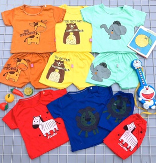 Set 5 bộ cotton cộc tay cho bé