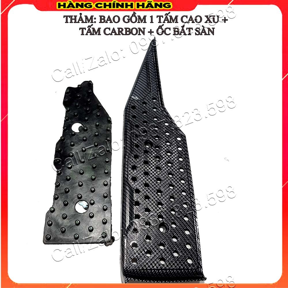 (𝐂𝐨𝐦𝐛𝐨) Ốp Pô và Thảm Xe AB, Airblade 2017 - 2019 mạ Carbon ( Hàng Chính Hãng Artistar), Thảm AB 2017 - 2019