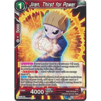 Thẻ bài Dragonball - TCG - Jiren, Thirst for Power / BT14-017'