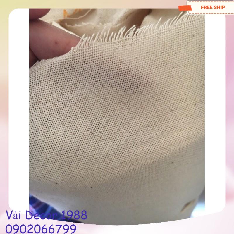Vải bố canvas mộc sợi thô tự nhiên khổ 1,7m ( 1m dài x 1,7m )