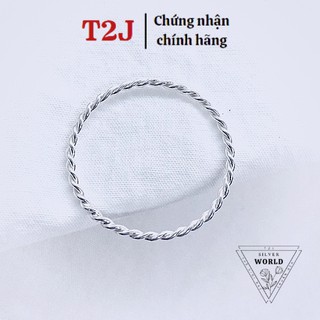 Nhẫn bạc nữ hình xoắn nữ 925, nhẫn xoắn bạc ta 925