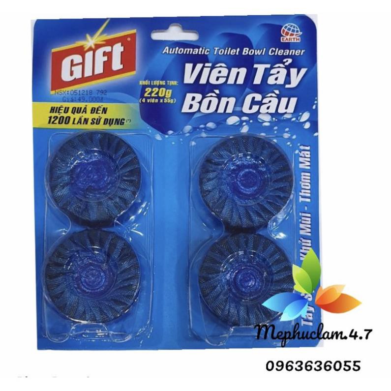 Viên tẩy bồn cầu gìt ( Vỉ 4 viên)